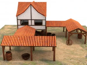 town center 4k 3D Model