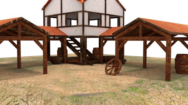 town center 4k 3D Model in Fantasy 3DExport