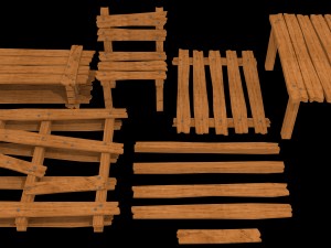 game props pack - filler pack - vr - ar - low-poly 3D Model