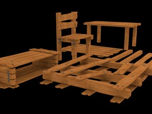 game props pack - filler pack - vr - ar - low-poly 3D Model