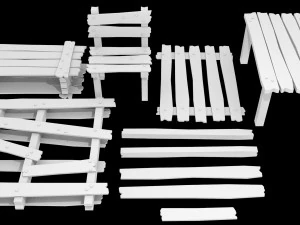 game props pack - filler pack - vr - ar - low-poly 3D Model