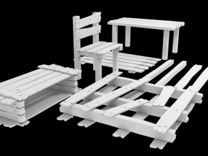 game props pack - filler pack - vr - ar - low-poly 3D Model