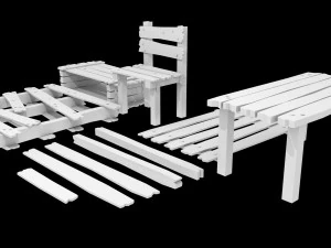 game props pack - filler pack - vr - ar - low-poly 3D Model
