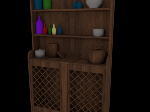 old closet shelf vr - ar - low-poly Modelo 3D