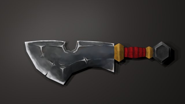 stylized sword low-poly 3D Model .c4d .max .obj .3ds .fbx .stl .blend