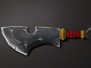 stylized sword low-poly 3D Model