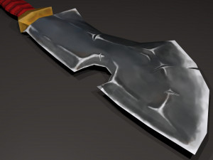 stylized sword low-poly 3D Model