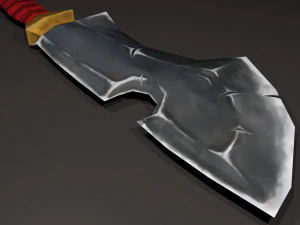 espada estilizada de baja poli Modelo 3D