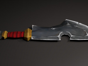 stylized sword low-poly 3D Model
