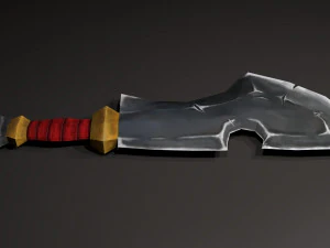 espada estilizada de baja poli Modelo 3D