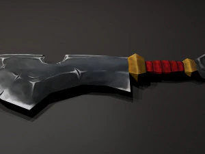 espada estilizada de baja poli Modelo 3D