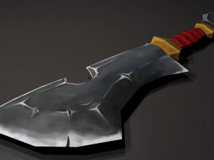 espada estilizada de baja poli Modelo 3D