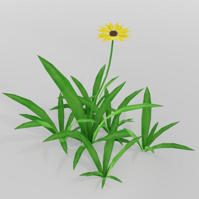 small flower low-poly Modèle 3D .c4d .max .obj .3ds .fbx .stl .blend 