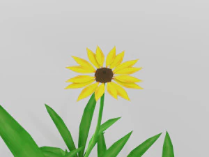 small flower low-poly 3D Model