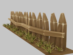 stylized fence 3D Model