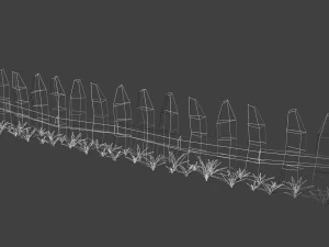 stylized fence 3D Model