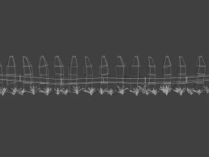 stylized fence 3D Model
