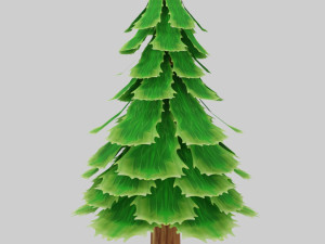 stylized pine tree Modelo 3D