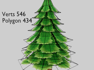 stylized pine tree Modelo 3D