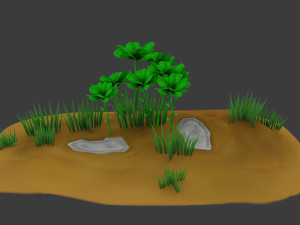 stylized flowers pack vr - ar - low-poly Modèle 3D
