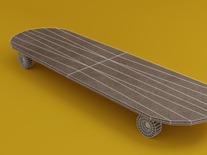 skateboard vr - ar - low-poly Modèle 3D