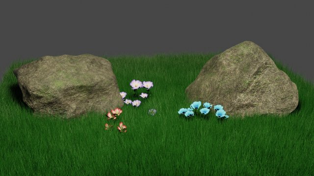 realistic rock vr - ar - low-poly Modèle 3D .c4d .max .obj .3ds .fbx .stl .blend
