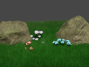 realistic rock vr - ar - low-poly 3D मॉडल