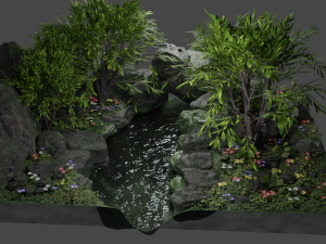 river scene Model 3D