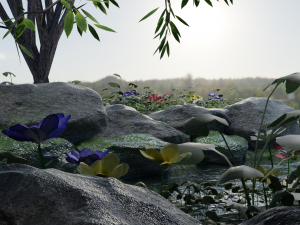 river scene Model 3D