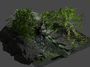 river scene Model 3D