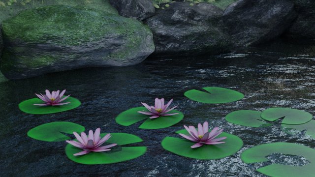 lily pad 3Dモデル .c4d .max .obj .3ds .fbx .stl .blend 