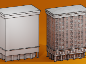 realistic building 3Dモデル