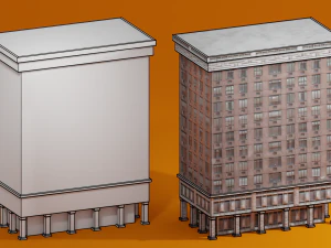 realistic building 3D Model
