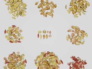dead ground leaves pack 3D Model