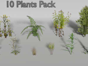 small plants pack 3D Model