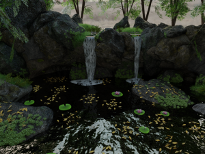 waterfall scene Modèle 3D