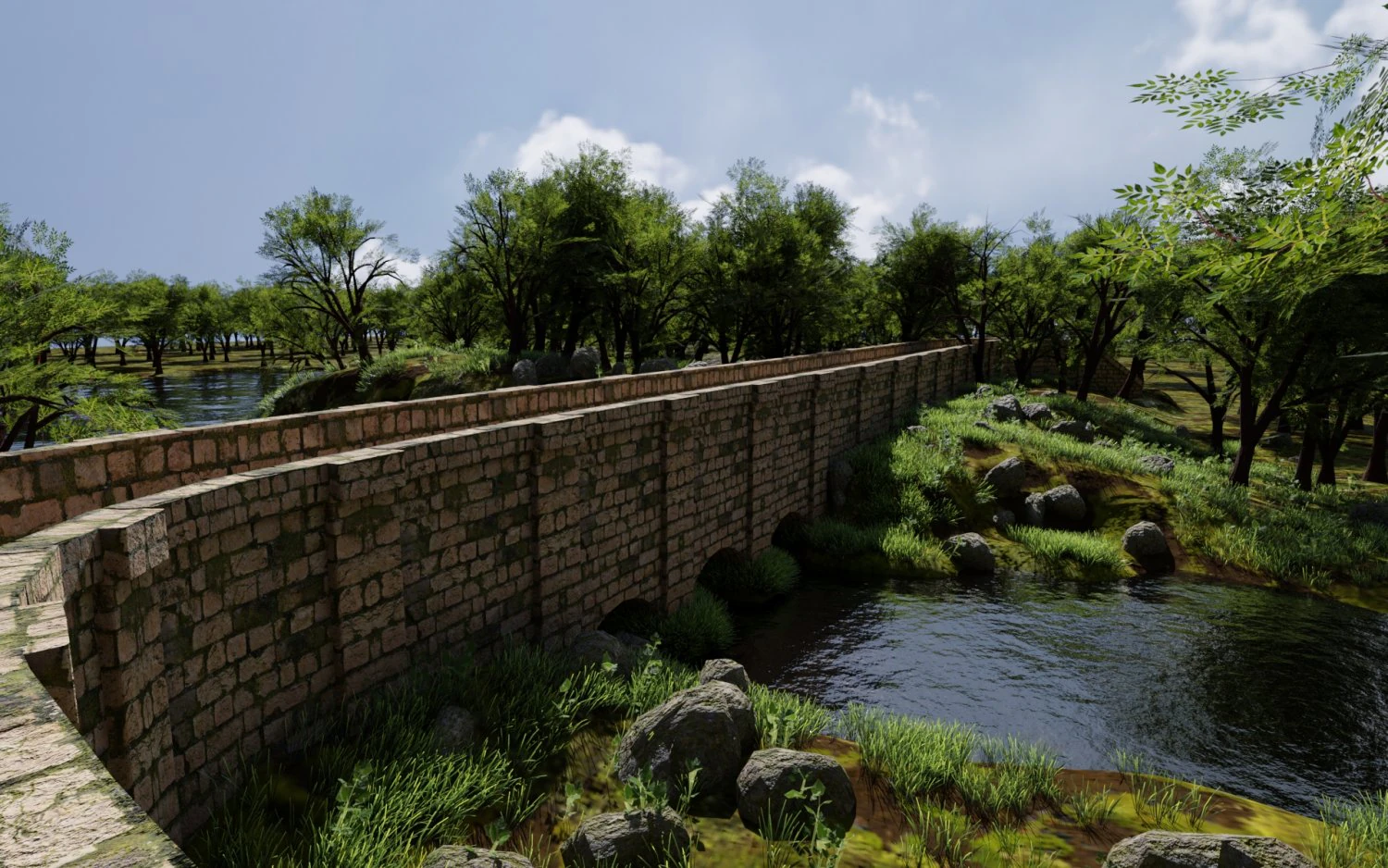 bridge scene 3D Model .c4d .max .obj .3ds .fbx .stl .blend 