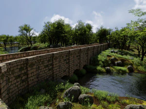 escena del puente Modelo 3D
