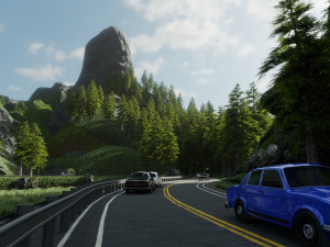 highway scene Modelo 3D