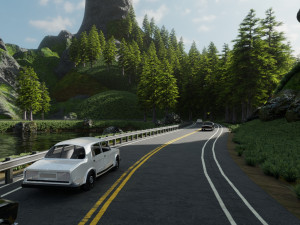 highway scene Modelo 3D
