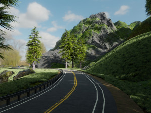 highway scene Modelo 3D