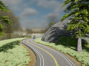 highway scene Modelo 3D