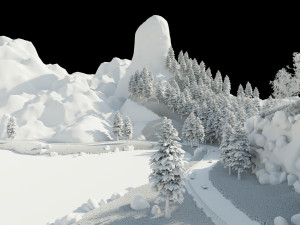 highway scene Modelo 3D