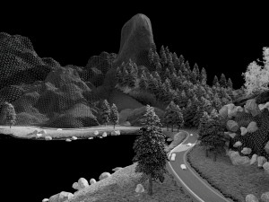highway scene Modelo 3D