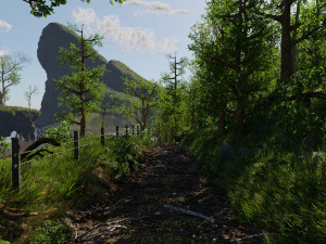 path near ocean scene 3D 모델
