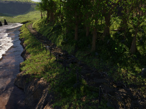 path near ocean scene 3D 모델