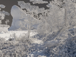 path near ocean scene 3D 모델