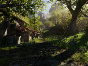 medieval pathway scene 3D Model