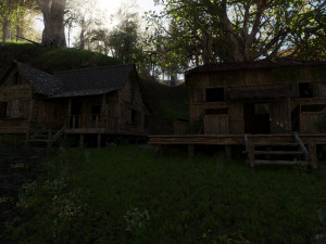 medieval pathway scene Model 3D