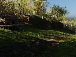 medieval pathway scene Model 3D